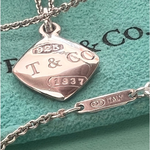 Tiffany & Co. π GIFTABLE 18β Necklace RARE 925 Silver +Pouch, BOX & Bag - Picture 3 of 17